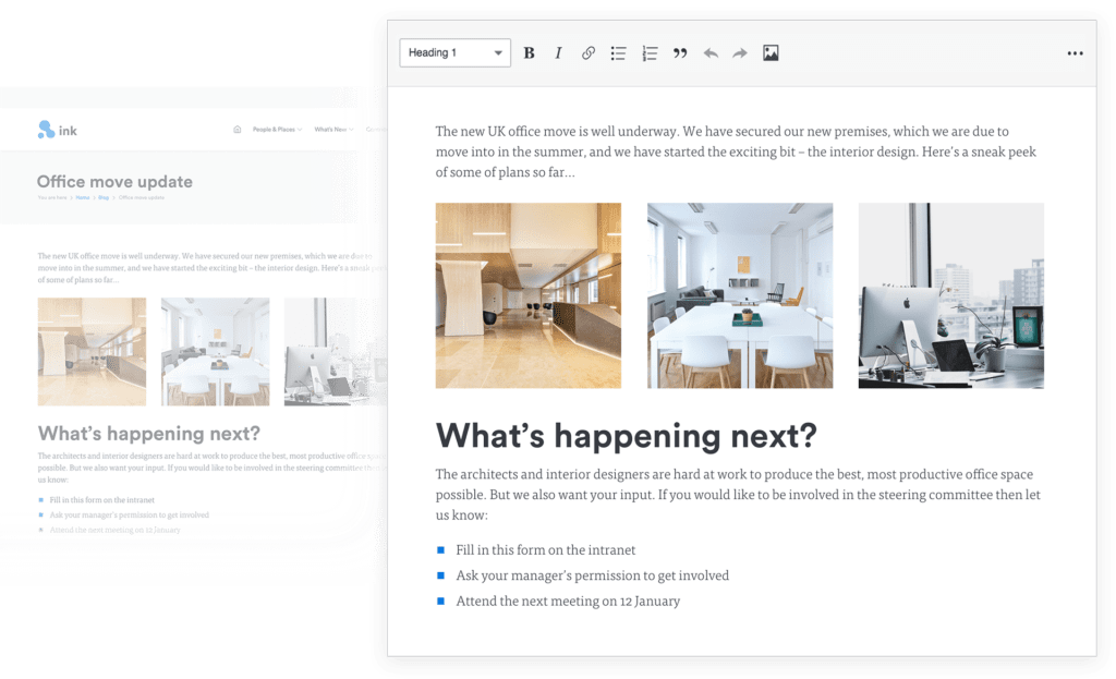 Interact rich text editor
